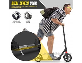 Peradix Kick Scooter for Adults & Teens Lighted Large Wheels Folding Scooter for Riders Up to 220 lbs Foldable Quick-Release Folding System Portable Scooters for Kids 8 Years and Up