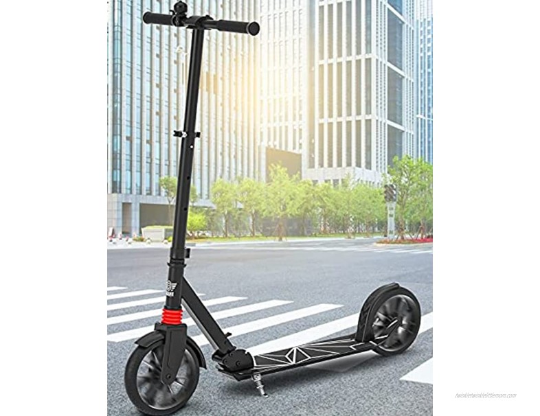 Peradix Kick Scooter for Adults & Teens Lighted Large Wheels Folding Scooter for Riders Up to 220 lbs Foldable Quick-Release Folding System Portable Scooters for Kids 8 Years and Up