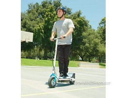 Razor E300 Electric Scooter 9 Air-filled Tires Up to 15 mph and 10 Miles Range White Blue