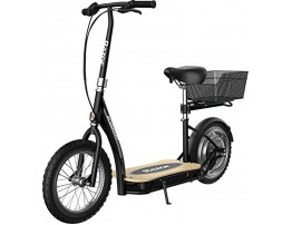 Razor EcoSmart Metro Electric Scooter – Padded Seat Wide Bamboo Deck 16 Air-Filled Tires Rear-Wheel Drive