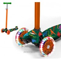 Rugged Racers Kick Scooter for Boys & Girls 3 Wheel Scooter Adjustable Kick Scooter for Kids with PU LED Light Up Wheels Step Brake Lean 2 Turn Ride on Toys for Children 5 Year Plus
