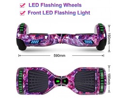 SISIGAD Hoverboard with Bluetooth and Colorful Lights Self Balancing Scooter