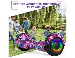 SISIGAD Hoverboard with Bluetooth and Colorful Lights Self Balancing Scooter