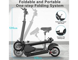 TODIMART Electric Scooter for Adults 500W Motor & Max Speed 25 MPH Li-ion Battery Up to 19 28 Miles Long Range Foldable UL Certified Electric Scooter with Removable Seat Dual Braking System