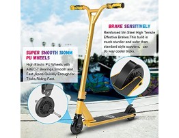 VOKUL Complete Pro Scooter for Kids Boys Girls Teens Up 6 Years Freestyle Tricks Pro Stunt Scooter High Performance Gift for Skatepark Street Tricks