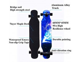 31In Kids Longboard Skateboard 7 Layers Pro Complete Carving Cruiser longboards for Beginner