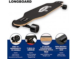 41 Inch Longboard Skateboard,Freeride Complete Cruiser Skateboard-8-Ply Canadian Maple,Drop-Through and Downhill