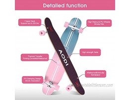 AODI Longboard Skateboard Cruiser 46 Complete Skate Board 7 Layers Maple Wood for Free-Style and Downhill Skateboard for Teens Adults Beginners Girls Boys
