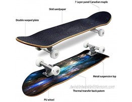 Classic Concave Skateboard Elephant Splash Longboard Maple Deck Extreme Sports and Outdoors Double Kick Trick for Beginners and Professionals