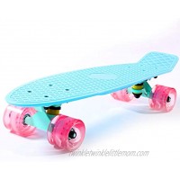 Cruiser Skateboard for Kids Ages 6-12 Completed Skateboards for Girls Boys Beginners Gift Idea Mini 22 Plastic Skate Board