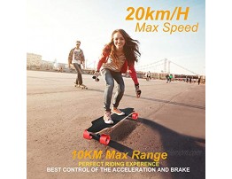 Electric Skateboard Youth Electric Longboard with Wireless Remote Control 12 MPH Top Speed 10 KM Range 7 Layers Maple LongboardUS Stock