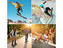 EOYIZW Skateboards Skateboard 31 Inch 9 Layer Canadian Maple Skateboard Deck Patinetas Double Kick Tricks Skateboards for Teens Skate Board Standard Skateboards Skateboards for Beginners