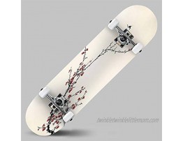 floral background with tropical flowers leaves and toucans vector Skateboard Complete Longboard 8 Layers Maple Decks Double Kick Concave Skate Board Standard Tricks Skateboards Outdoors 31x8