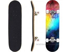 Geelife Pro Complete Skateboards for Beginners Adults Youths Teens Kids Girls Boys 31x8 Skate Boards 7 Layers Deck Maple Wood Longboards