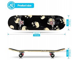 Gonex Skateboards for Beginners 31 x 8 Inch Complete Standard Skate Boards Double Kick 9 Layer Maple Deck Concave Skateboard for Girls Boys Kids Teens Youths Adults