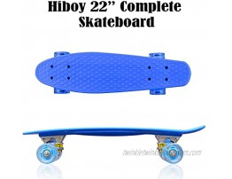 Hiboy 22'' Mini Cruiser Skateboards for Kids Ages 6-12 Beginners Penny Board Skate with LED Light Up Wheels Boy Girl Youths