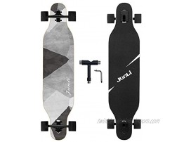 Junli 41 Inch Freeride Skateboard Longboard Complete Skateboard Cruiser for Cruising Carving Free-Style and Downhill
