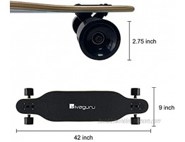 Kivaguru 42inch Longboards Skateboard Drop Through 7-Layer Canadian Maple Wood Deck with Concave Long Complete Skateboard for Adults Teens