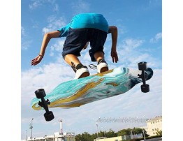 Kivaguru 42inch Longboards Skateboard Drop Through 7-Layer Canadian Maple Wood Deck with Concave Long Complete Skateboard for Adults Teens