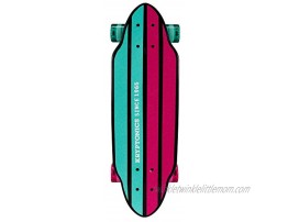 Kryptonics Mini Cutaway Cruiser Skateboard Complete 26 Cruiser Board for Kids & Teens- Mermaids