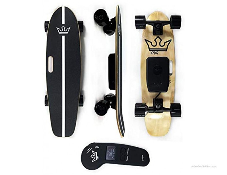 KYNG Electric Skateboard with Wireless LED Remote 29 for Youth and Adults 15 MPH 350W Motor 10 Mile Range Adjustable Speed and Braking 7 Layer Maple Deck 175lb Weight Load Kids and Adult