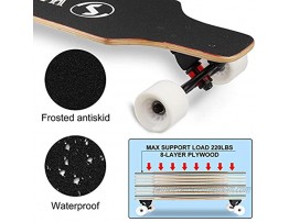 Longboard Skateboard Complete 31 Inch Pro Small Longboard for Hybrid Freestyle Carving Cruising and Downhill with All-in-one T-Tool