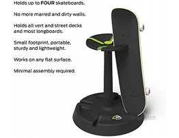 Parking Block Rotary Turntable 4-Up Skateboard Stand Display 4 Skateboards