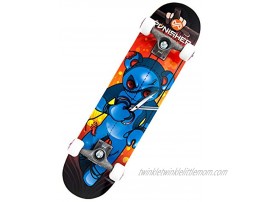 Punisher Skateboards Puppet 31-Inch Double Kick Concave Complete Skateboard