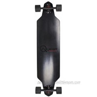 Quest Skateboards Zero Dark 40 Downhill Style Slot Through Longboard Skateboard  Black