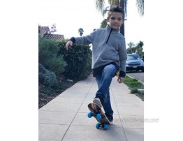 Rude Boyz 17 Inch Mini Wooden Cruiser Graphic Beginner Kids Skateboard