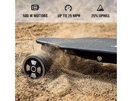 SKATEBOLT Tornado II Electric Skateboard 26 MPH Top Speed 7500 mAh Lithium Battery 4 Speed Modes Electronic Longboard with LCD Remote Controller