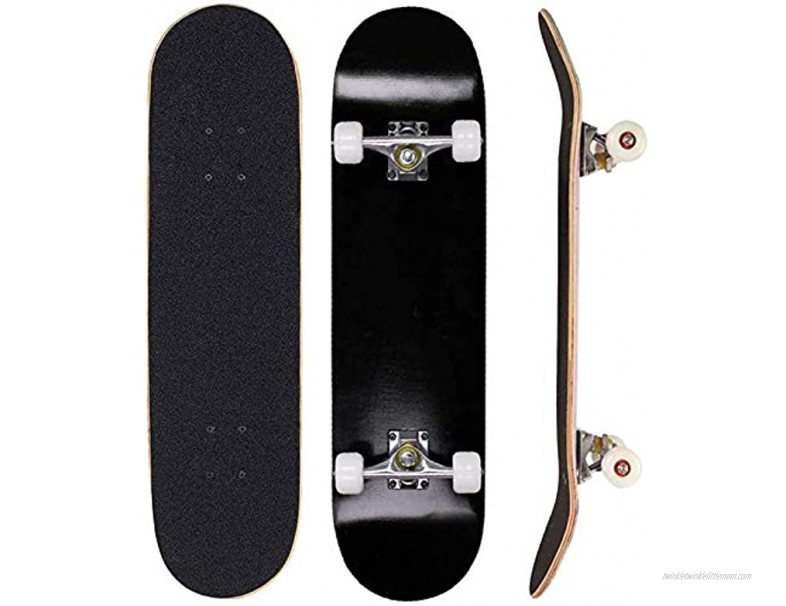 Sumeber Standard Skateboards for Beginners Kids Boys Girls Youths Adults Starter-Complete Skate Boards 31''x 8'' Maple Wood Skateboard