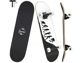 TEEMO Skateboard for Beginners 7-Ply Canadian Maple Deck 31 x 8 Complete Skateboard Double Kick Concave Standard Skateboard for Kids Teens & Adults