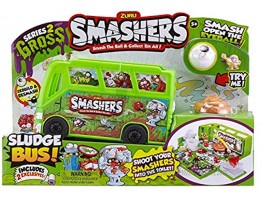 Smashers Sludge Bus Fold-Out Playset with 2 Exclusive Smashers Series 2 Gross by ZURU