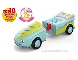Toddys by siku 0101 Freddy Fluxy 2-Piece Vehicle Interconnectable Includes Movable Toy Figure Friction Motor Turquoise Green 18+ Months