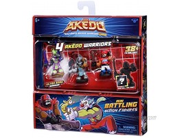 Akedo Ultimate Arcade Warriors Warrior Collector 4 Pack 3 Mini Battling Action Figures: Twinfang Slam Granderson & Aximus and one Hidden Mini Battling Action Figure! Multicolor 14249