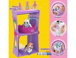 Crayola Scribble Scrubbie Peculiar Pets Palace Playset with Unicorn and Yeti Gift Ages 3 4 5 6