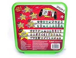 FGTeeV Giant TV Mystery Pack Series 3 Collectible Mystery Figures Micro STAX Figures Noisy Baggo Beans Toxic Noise Putty Glow in The Dark Stickers Magnets Surprise Toy