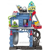 Fisher-Price Imaginext Minions Gru's Gadget Lair playset with Minion Otto figure and removable rocket for preschool kids ages 3-8 years