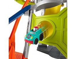 Fisher-Price Little People Launch & Loop Raceway vehicle playset for toddlers and preschool kids