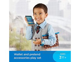 Fisher-Price On-The-Go Wallet 7-Piece Pretend Play Gift Set Featuring Real Wood for Preschoolers Ages 3 Years & Up
