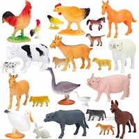 Large Farm Animals Figures Realistic Simulation Jumbo Plastic Farm Animal Toys Learning Educational Playset Party Favors Bath Toys Cupcake Toppers for Toddlers Kids