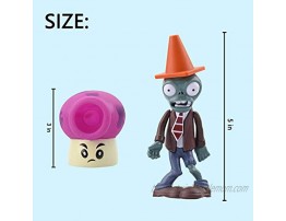Maikerry 5 PCS Plants vs. Zombies 2 Series Toys Doll Characters Soft Vinyl Hard Plastic can Launch Figures,Great Gifts for Kids and Fans,Birthday and Christmas Party