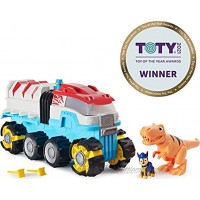 Paw Patrol Dino Rescue Dino Patroller Motorized Team Vehicle with Exclusive Chase and T. Rex Figures Blue Medium