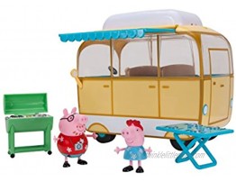 Peppa Pig Family Campervan Camping Playset 5 Pieces Includes Peppa Figure Daddy Pig Camper Vehicle Picnic Table & Grill Ages 2+