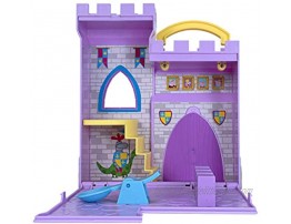 Peppa Princess Fort Adventure Playset 8 Inch Expandable Playset with Carry Handle Including Character Toy Princess and Frog Picnic Basket Sir George Knight Dragon and Catapult Accessories