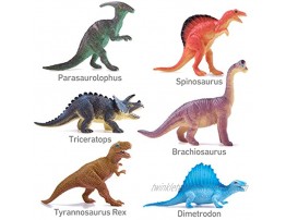 Peruser Dinosaurs Toys 12-Pack 5 to 7 Realistic Dinosaur Figures with Dinosaur Book Kids and Toddlers Great Gift Set Birthday Present or Party Favor!