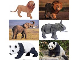 Safari Animals Figures Toys Realistic Jumbo Wild Zoo Animals Figurines Large Plastic African Jungle Animals Playset with Elephant Giraffe Lion Tiger Gorilla for Kids Toddlers 12 Piece Gift Set
