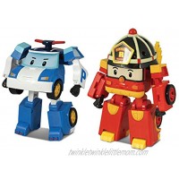 [2 Pack] Robocar Poli Poli + Roy Transforming Robot 4 Tramsformable Action Toy Figure Exclusive