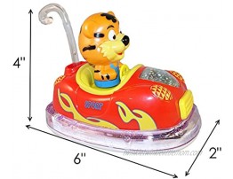 Haktoys ATS Bump & Go Kids' Favorite Animal Rider Bumper Car with Flashing LED Lights and Loud Sound | Toy for Toddlers Kids Boys and Girls | Safe and Durable | Lion or Tiger Colors May Vary